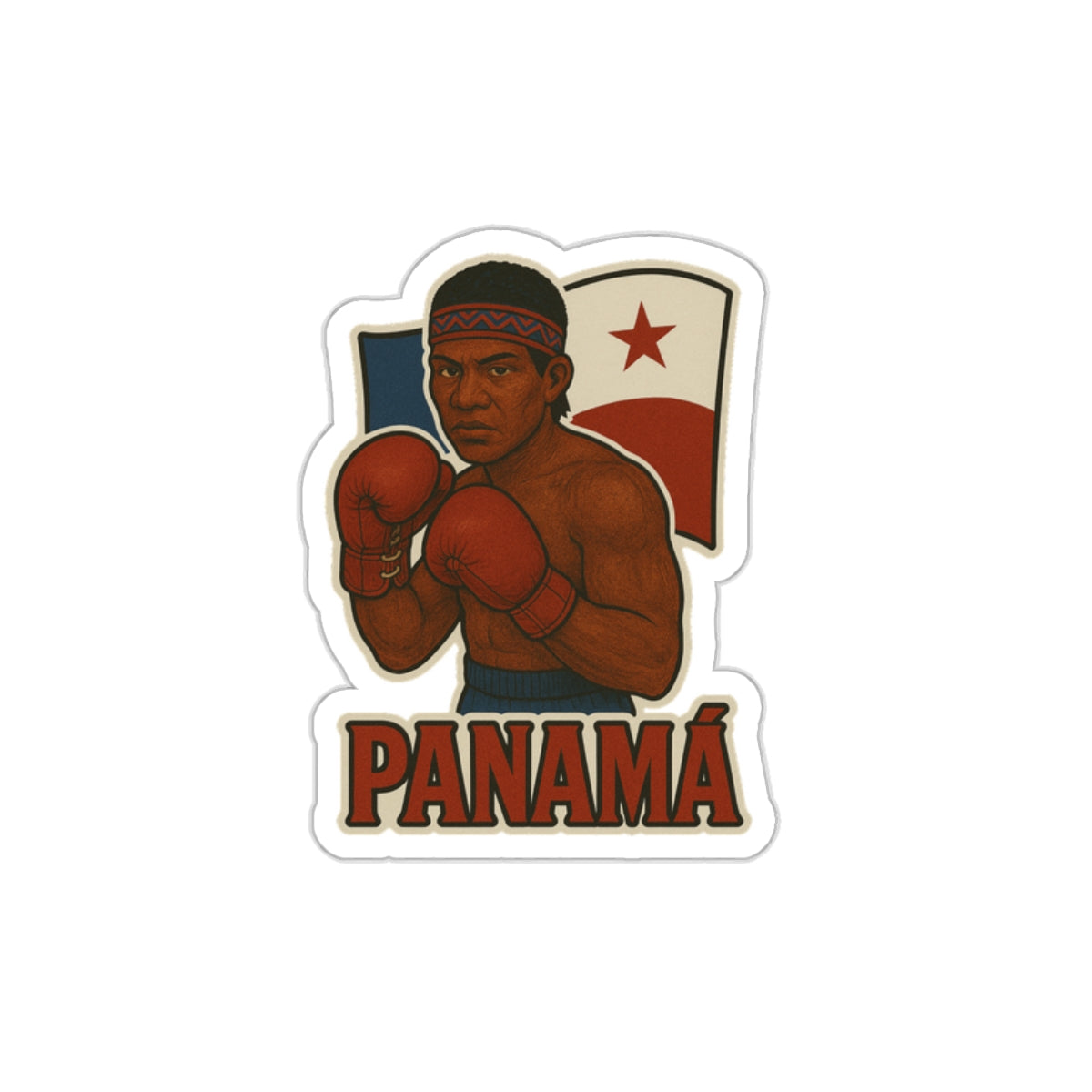 Panama Boxer Die Cut Sticker - Grit with Heritage
