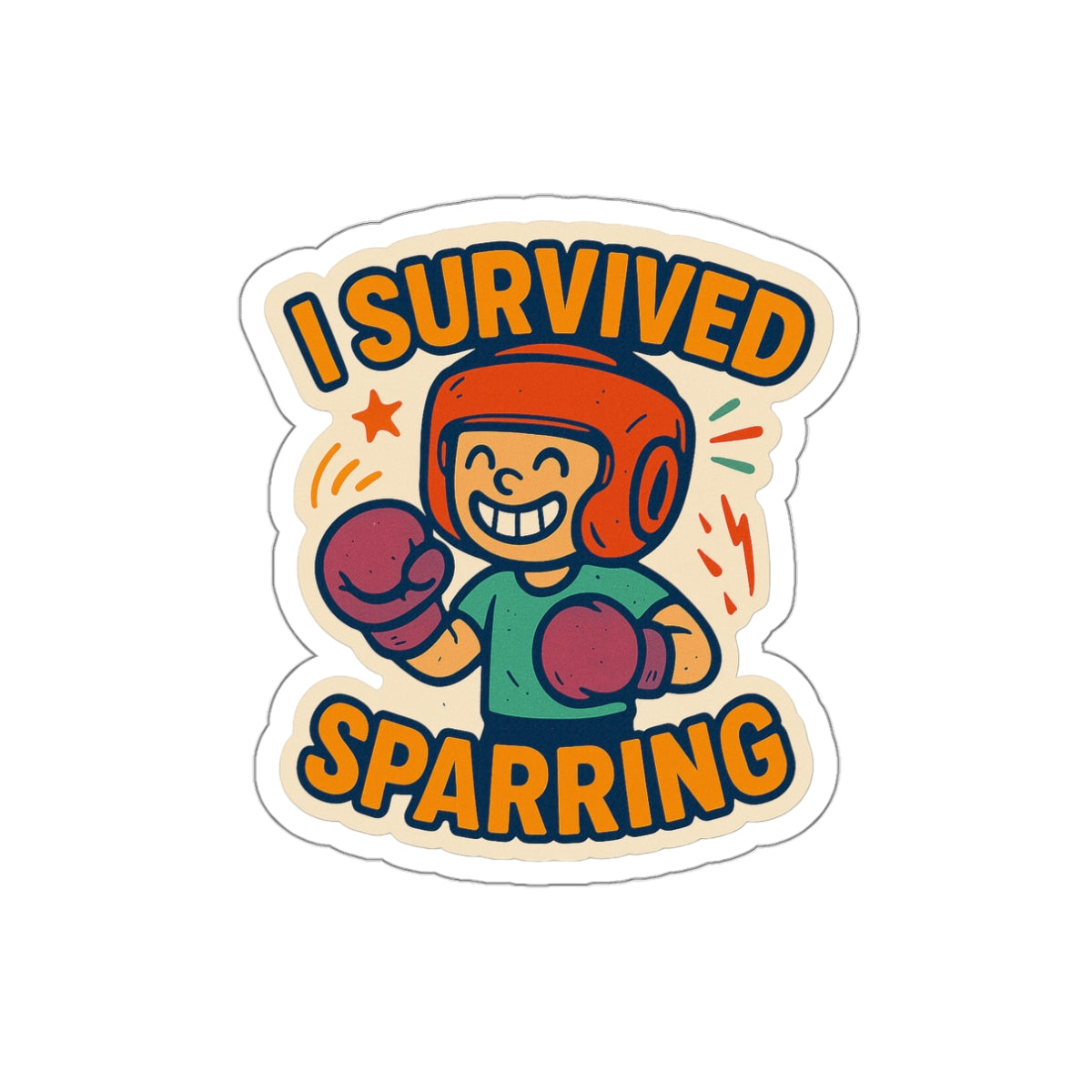 I Survived Sparring Kids Die Cut Sticker