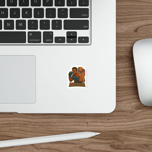 America Boxer Die Cut Sticker